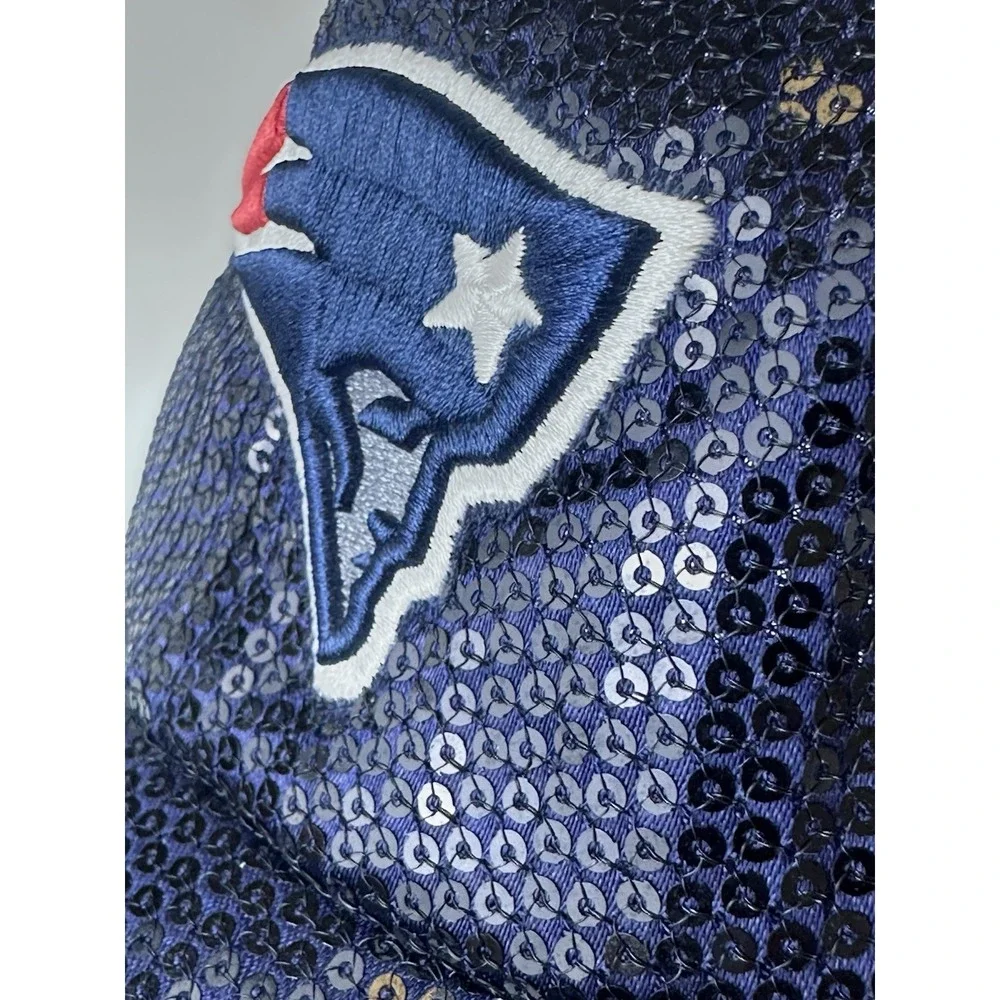 New England Patriots Women's SnapBack Baseball Hat Cap NFL Sequins